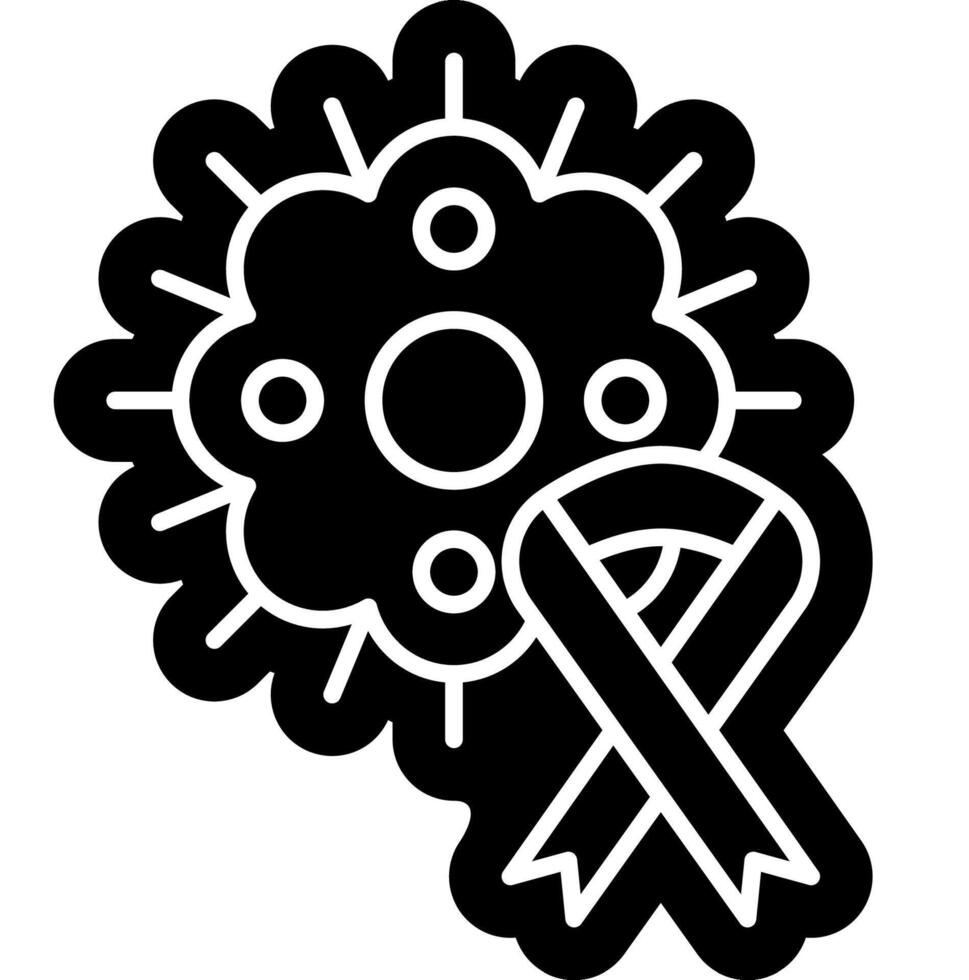 Cancer Cell solid icon vector
