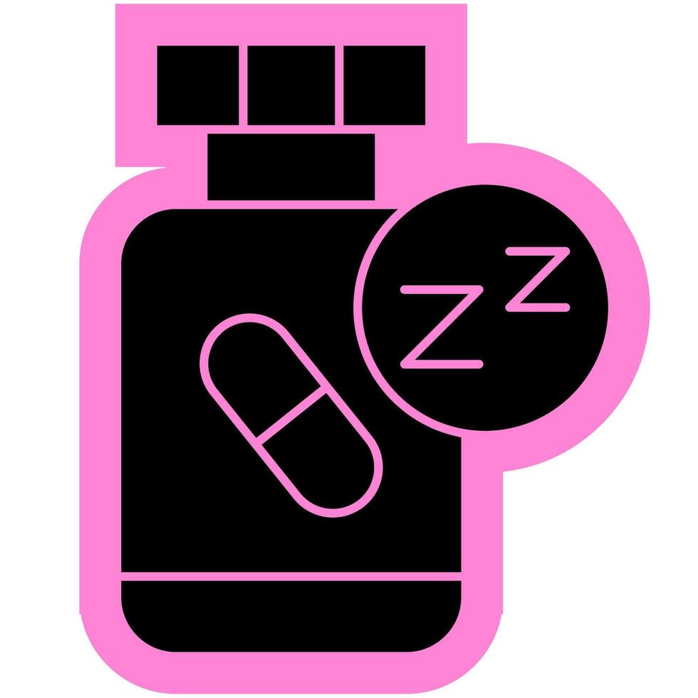 sleep pill icon vector