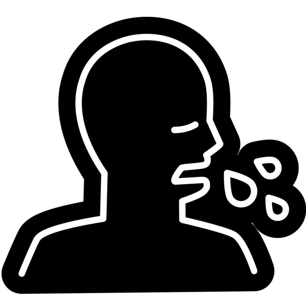 human in influenza solid sticker style vector