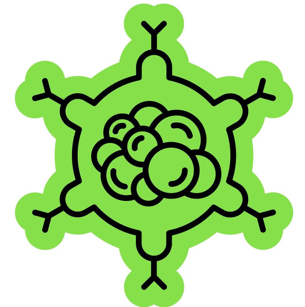 Cancer Cell green color vector