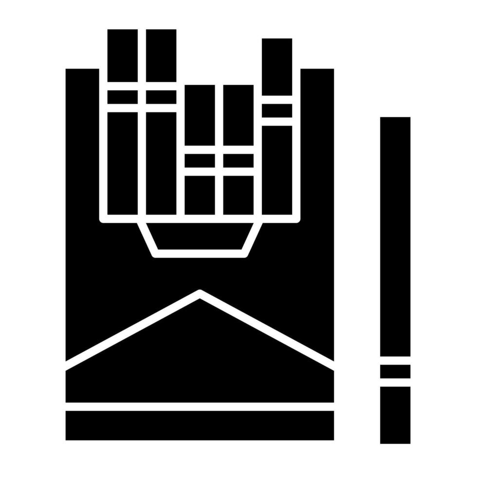 cigarettes in solid style vector