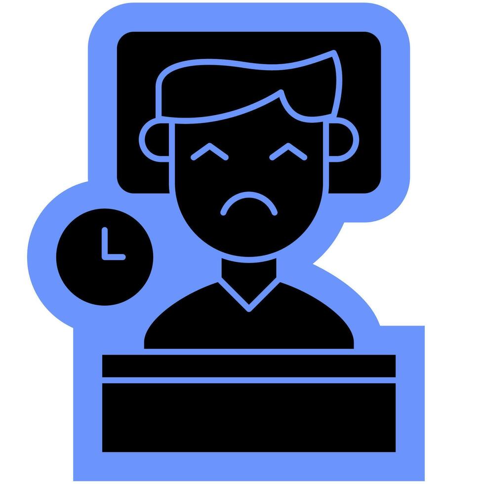 worry insomnia icon vector