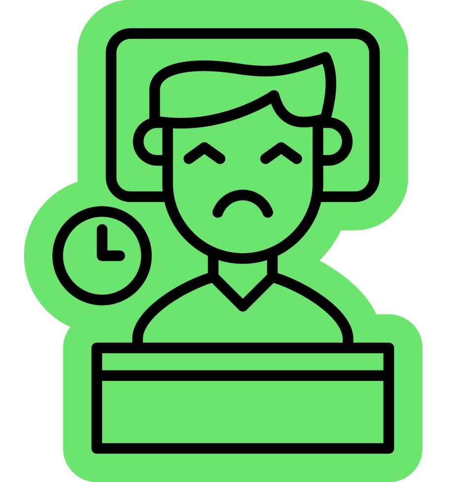 Insomnia worry icon vector