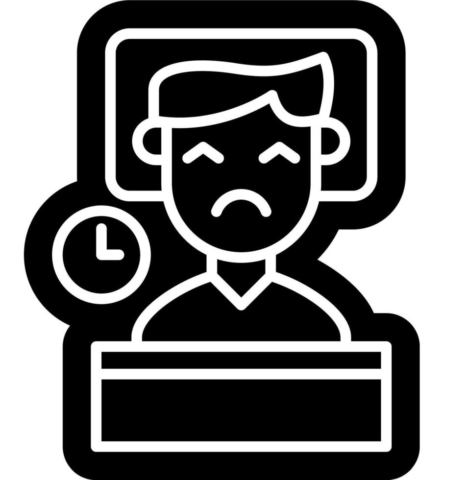 Insomnia pictogram icon vector
