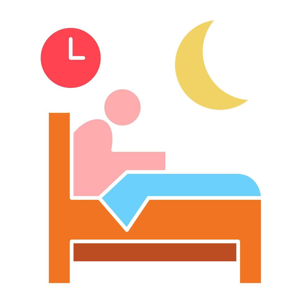 bed time icon vector