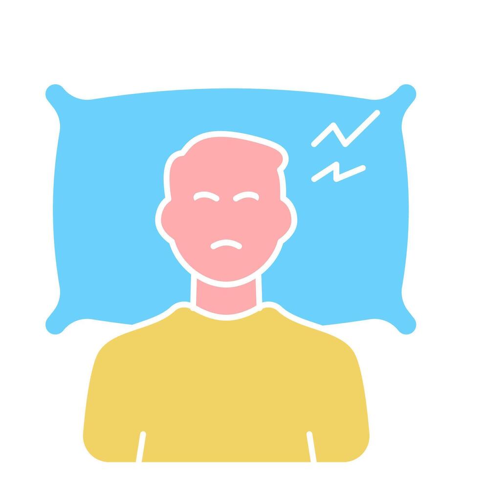 stressed male icon vector