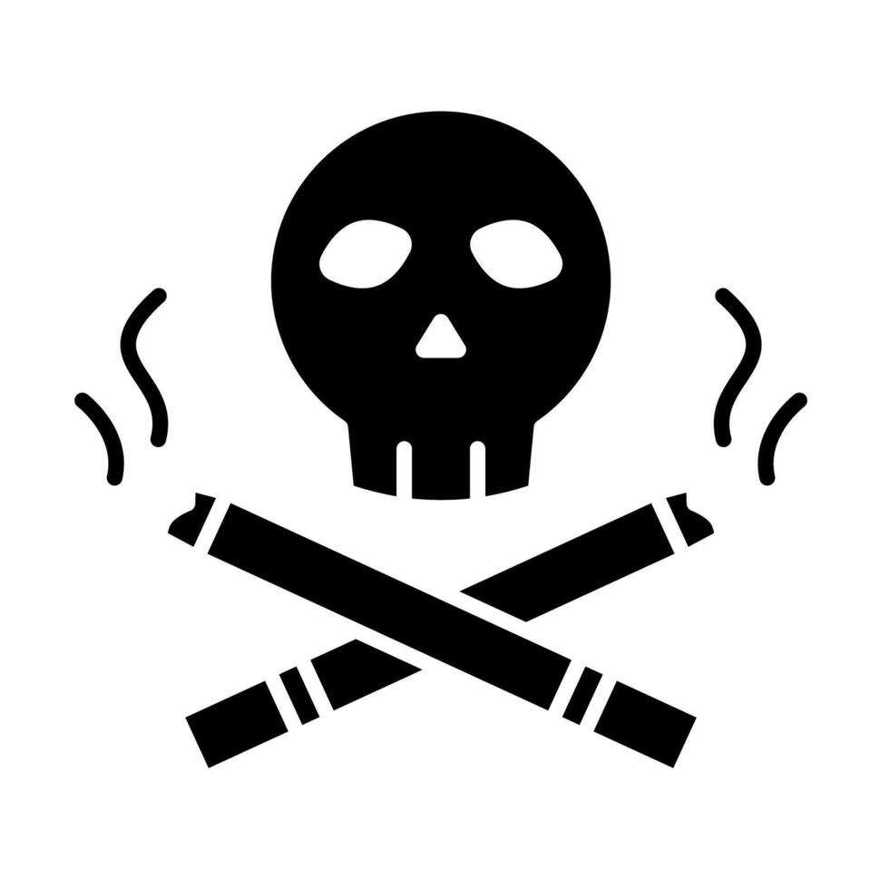 a dangerous of nicotine in solid style vector