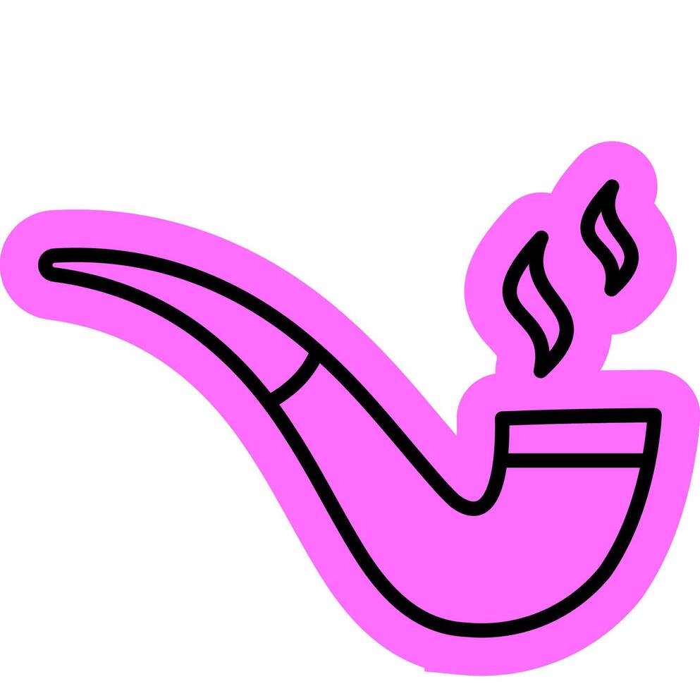 cigarette sign in outline color style vector