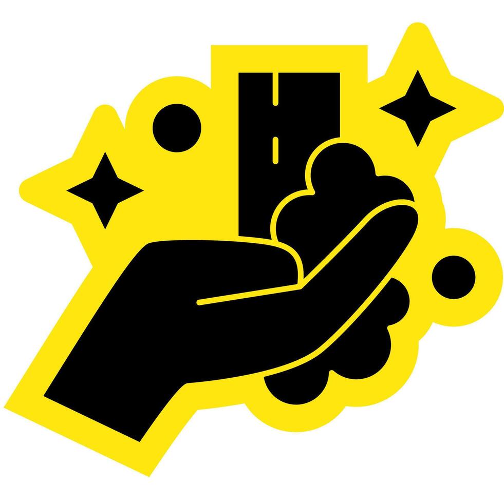 hand wash cleanser solid colour icon vector