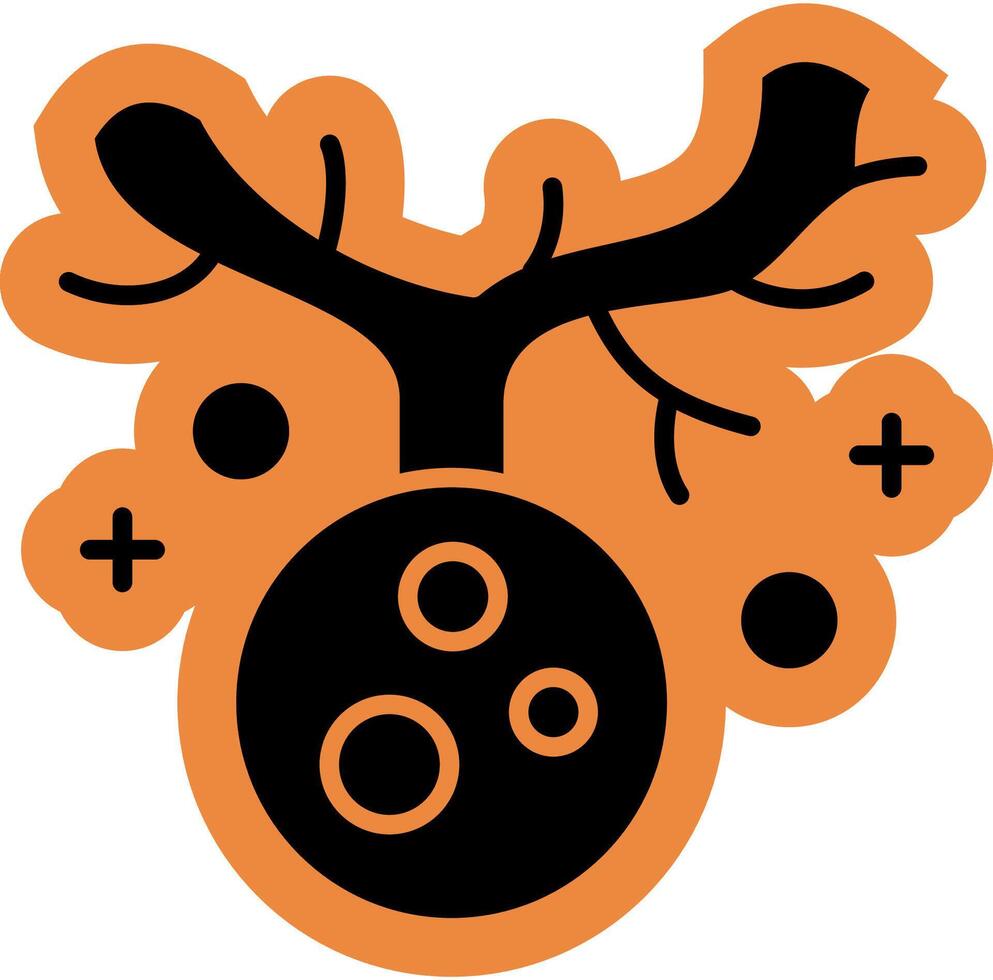 Cancer Cell Solid Colour vector