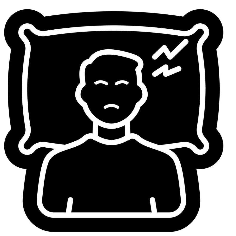 anxiety insomnia icon vector