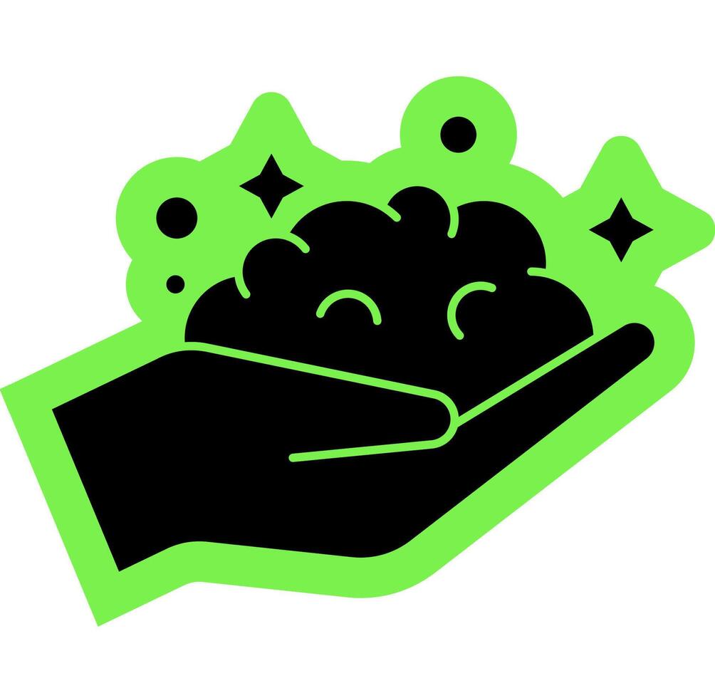 hand wash with soap solid colour icon vector