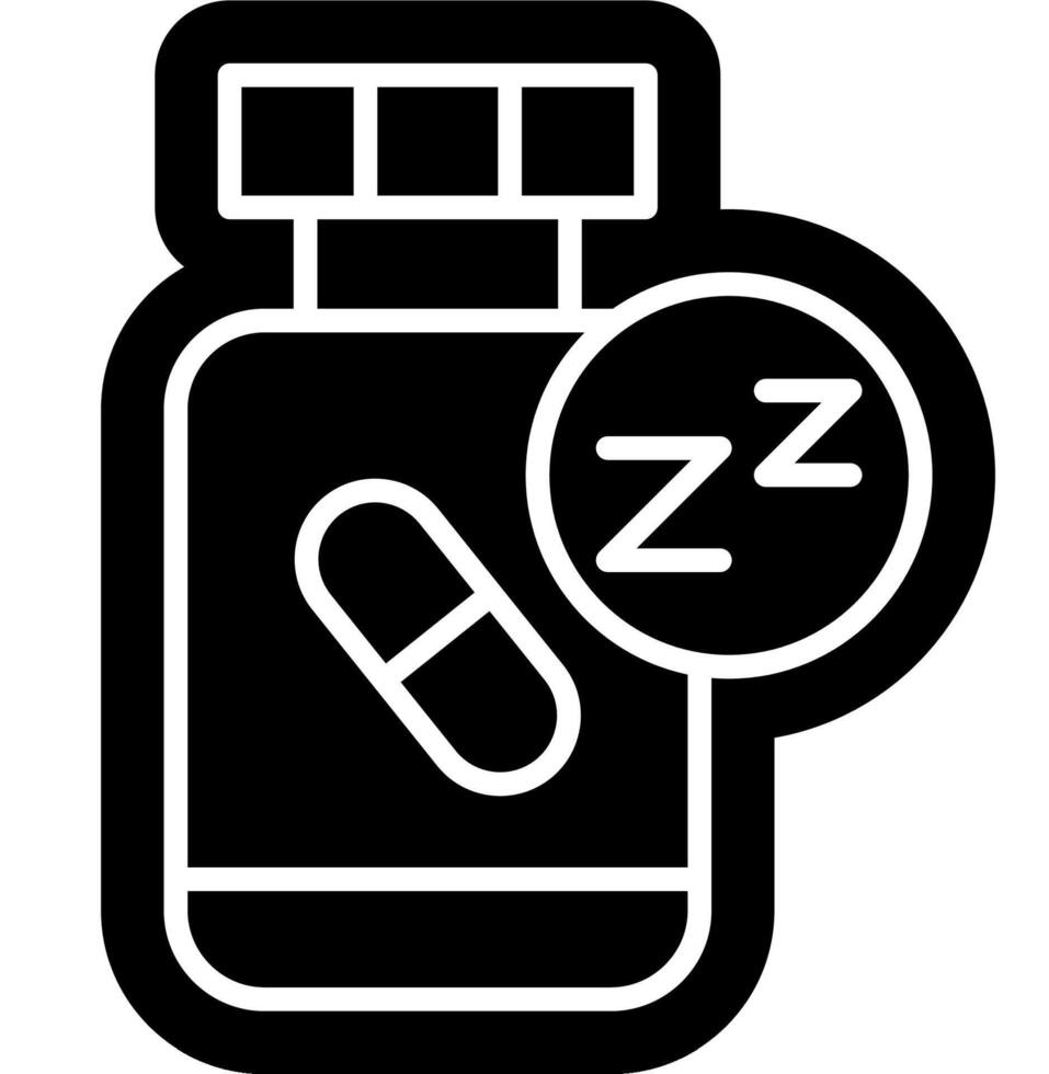 insomnia pill icon vector