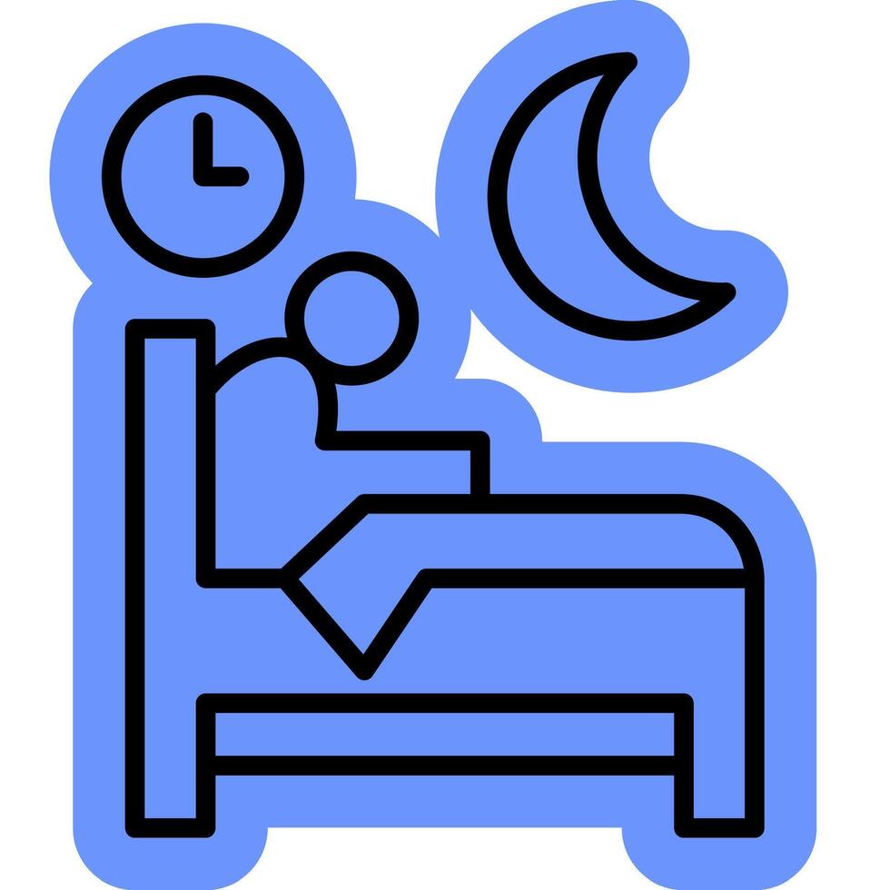 Insomnia graphic icon vector