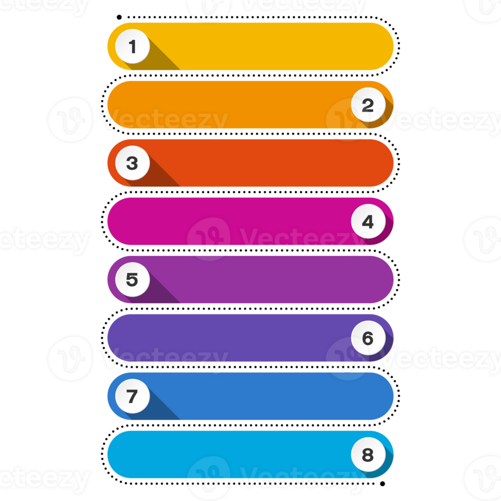 Infographic with 8 steps, process or options. for presentation. png
