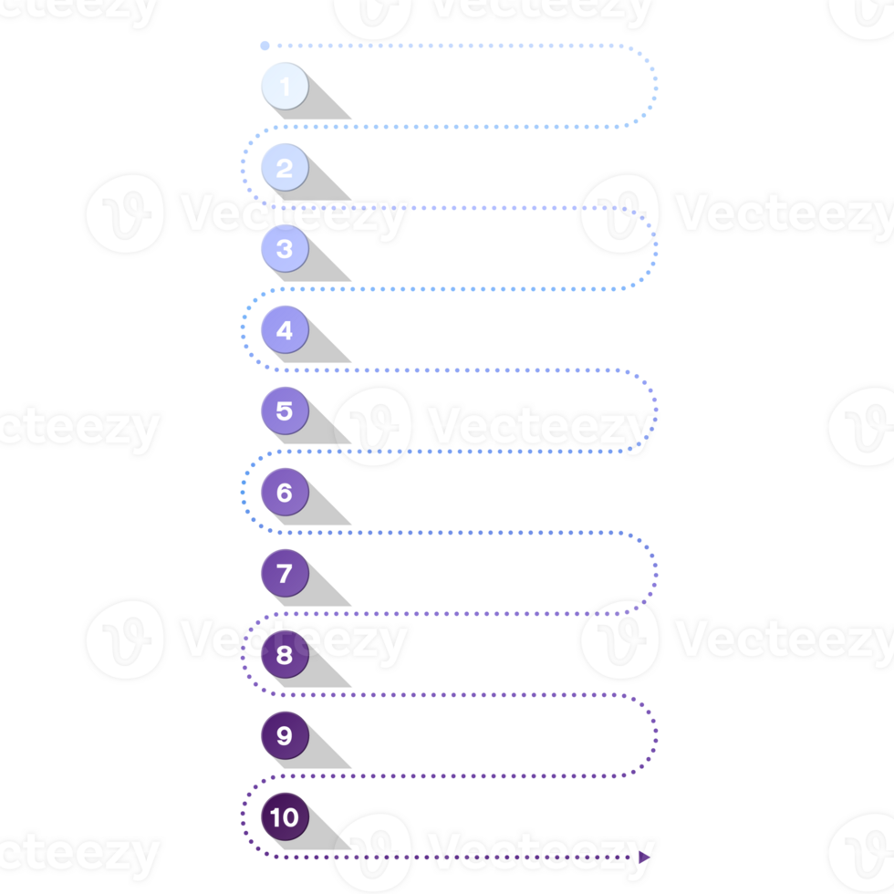 Blue color, Infographic with 10 steps, process or options. png