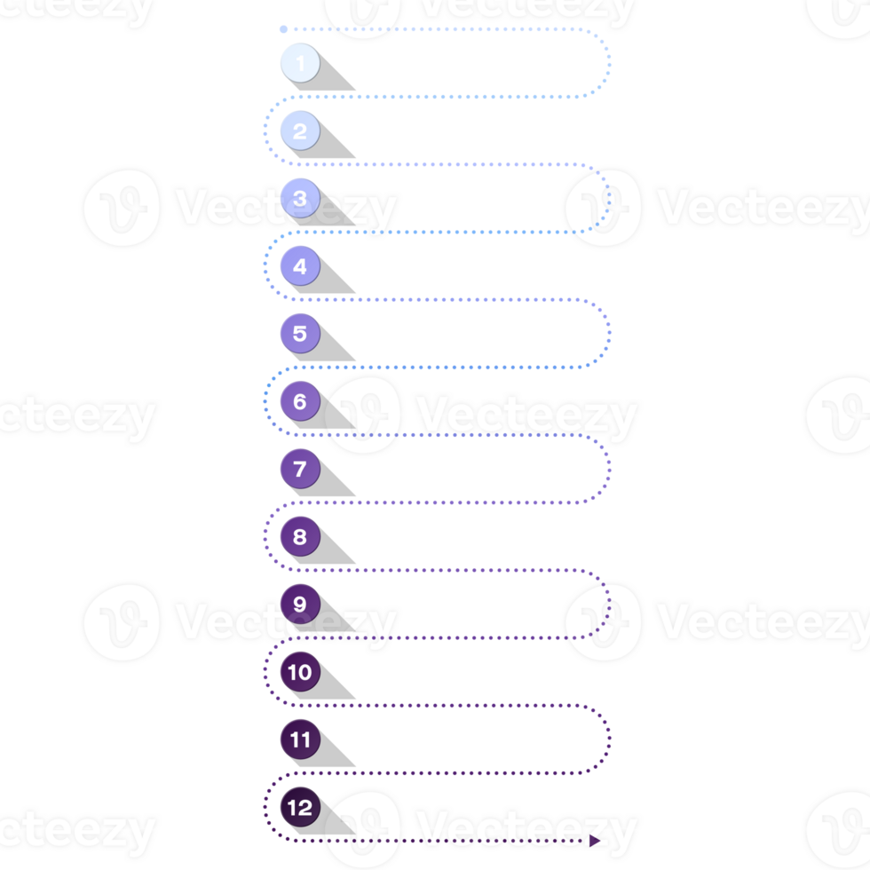 Blue color, Infographic with 12 steps, process or options. png