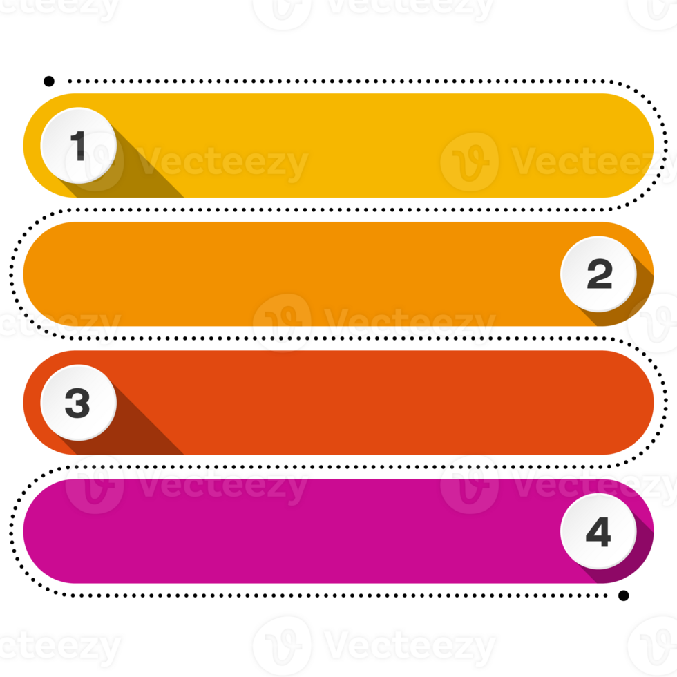 Infographic with 4 steps, process or options. for presentation. png