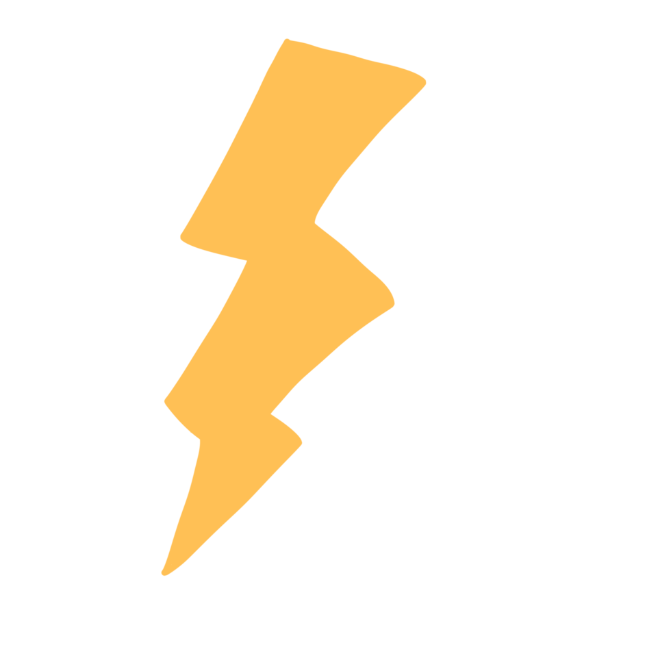 a lightning bolt icon on a transparent background png