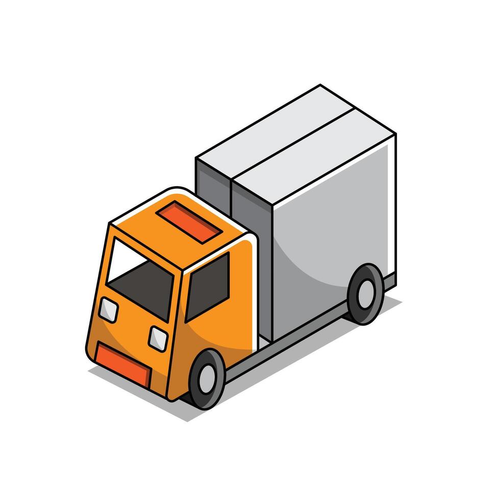 The Illustration of Box Truck vector