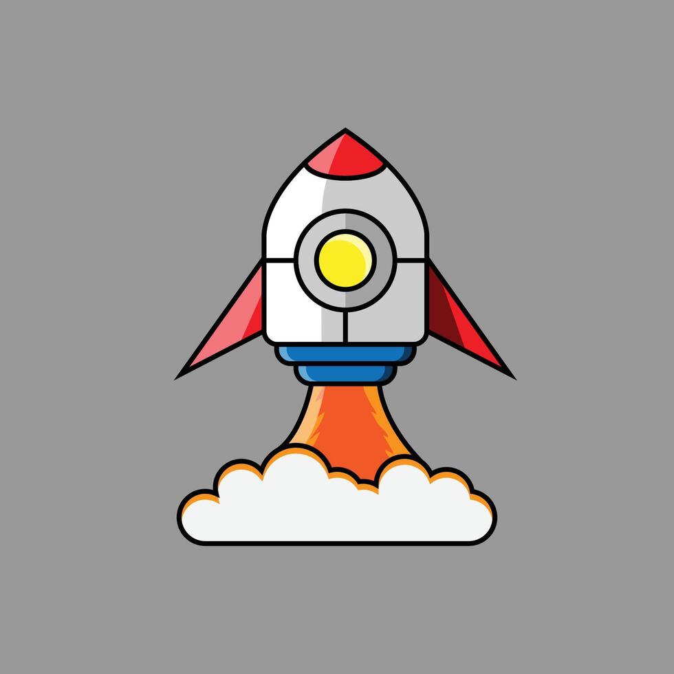 The Illustration of Super Chuby Rocket vector