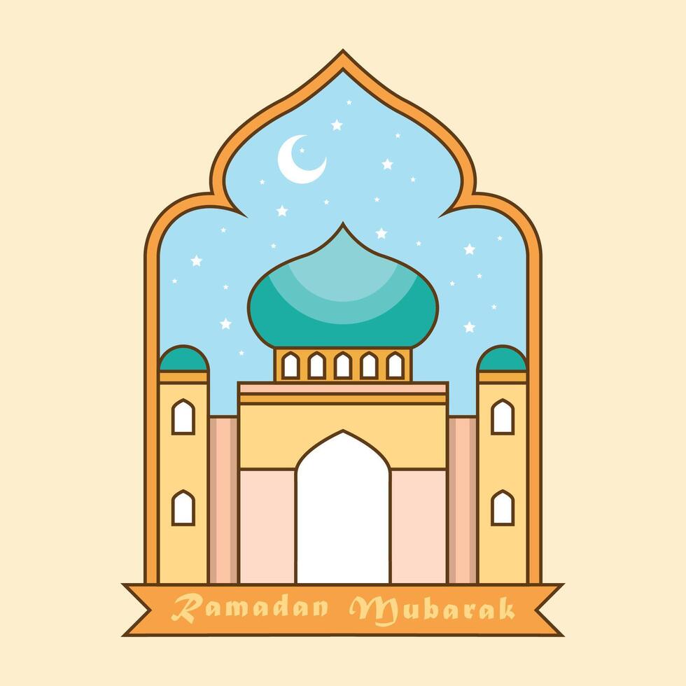 The Illustration of Ramadan Kareem Pos Card vector