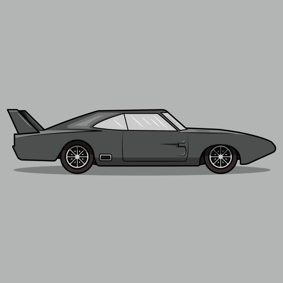 The Illustration of Black Car Racing vector