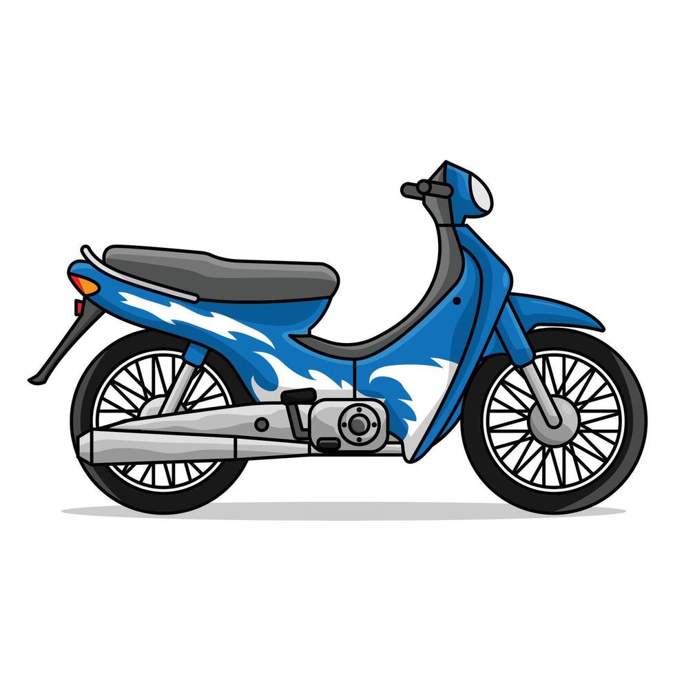 The Illustration of Blue Asian Motobike vector