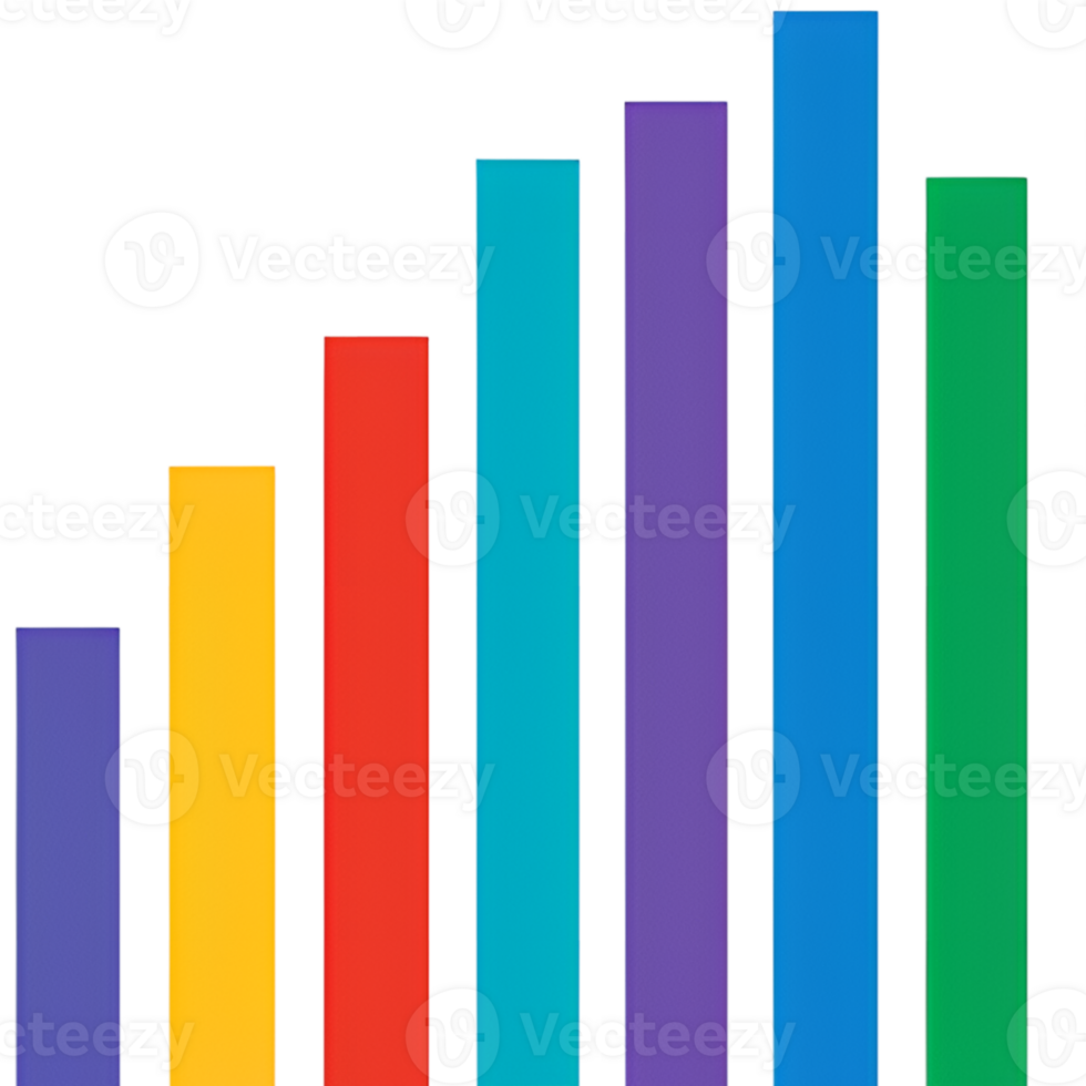 Colorful bar chart png