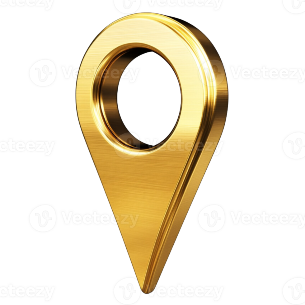 Gold map pointer png
