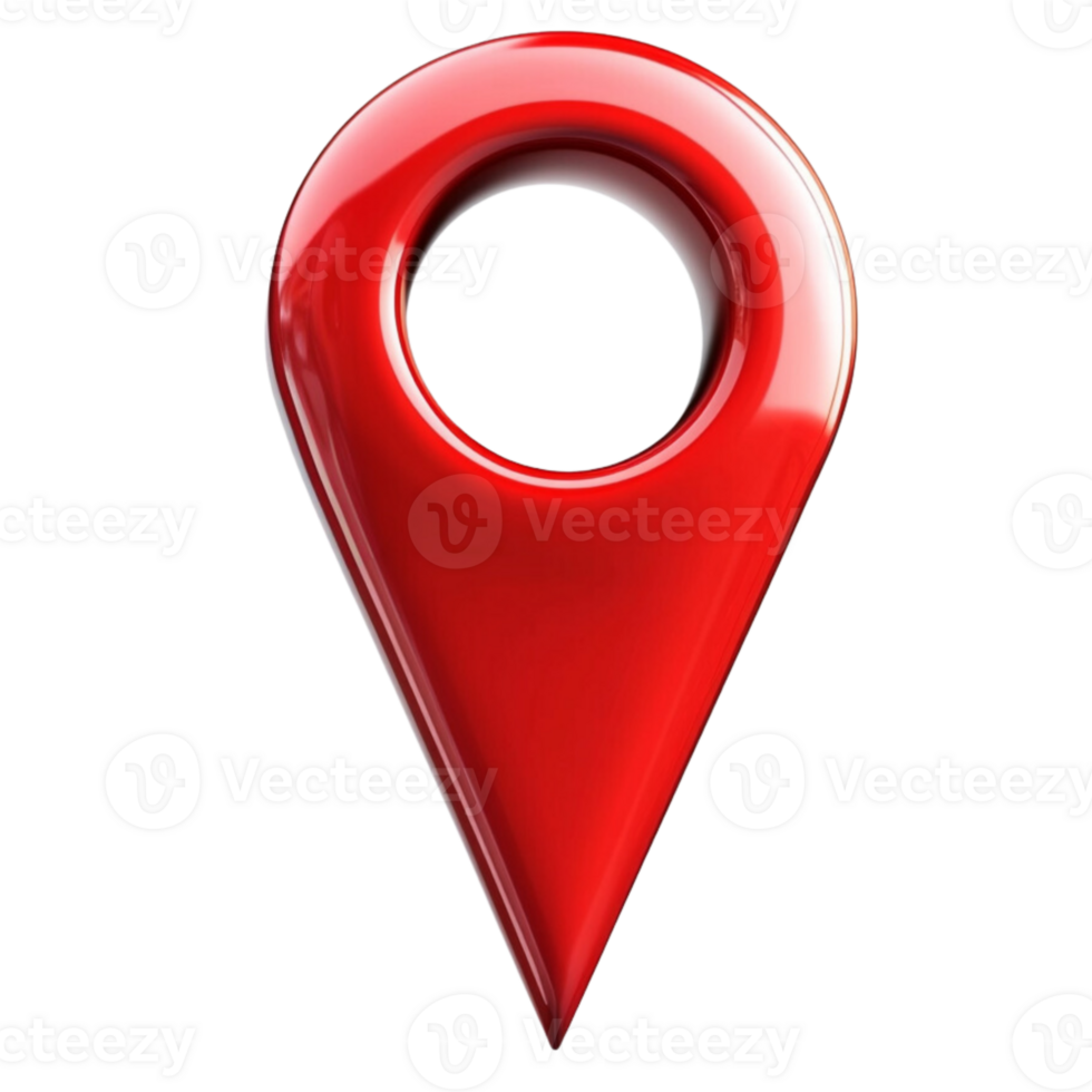 3d Red map pointer png