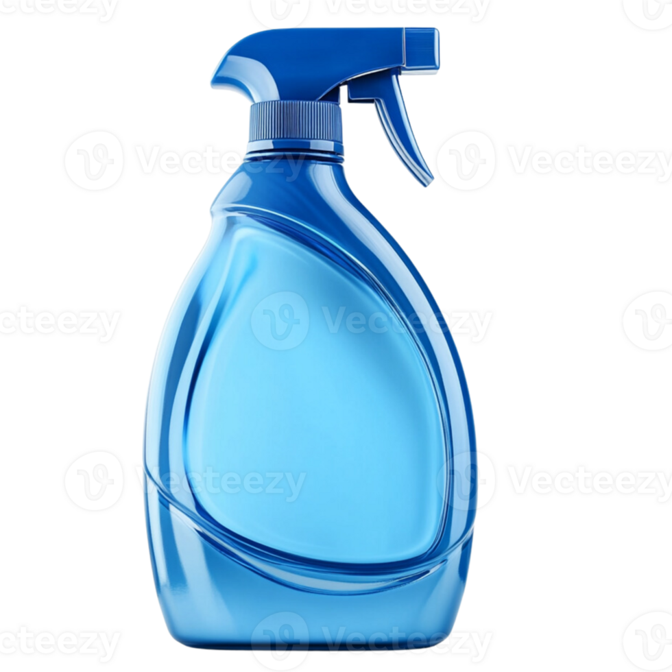 Blue plastic bottle isolate on transparent background. png