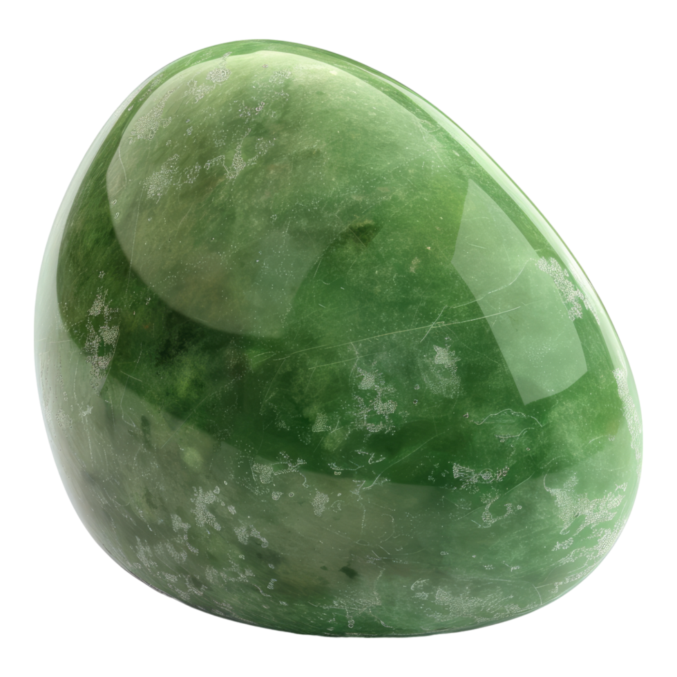A green gem stone with a transparent background png