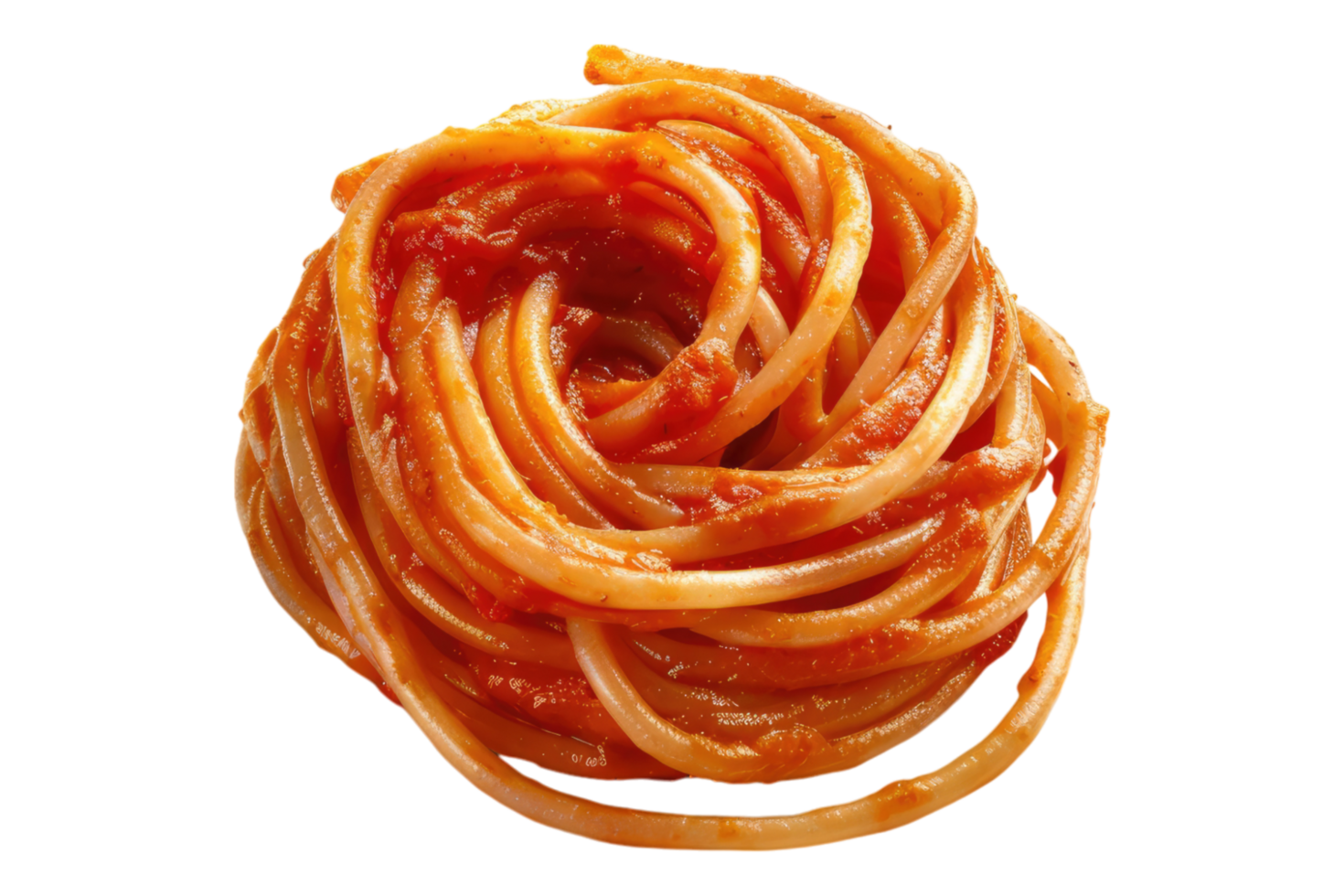 A spaghetti dish on a transparent background png