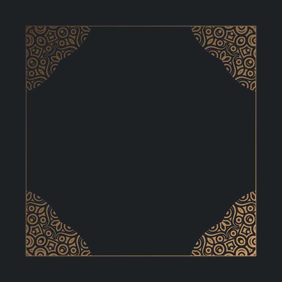 Luxury golden decorative frame design background vector