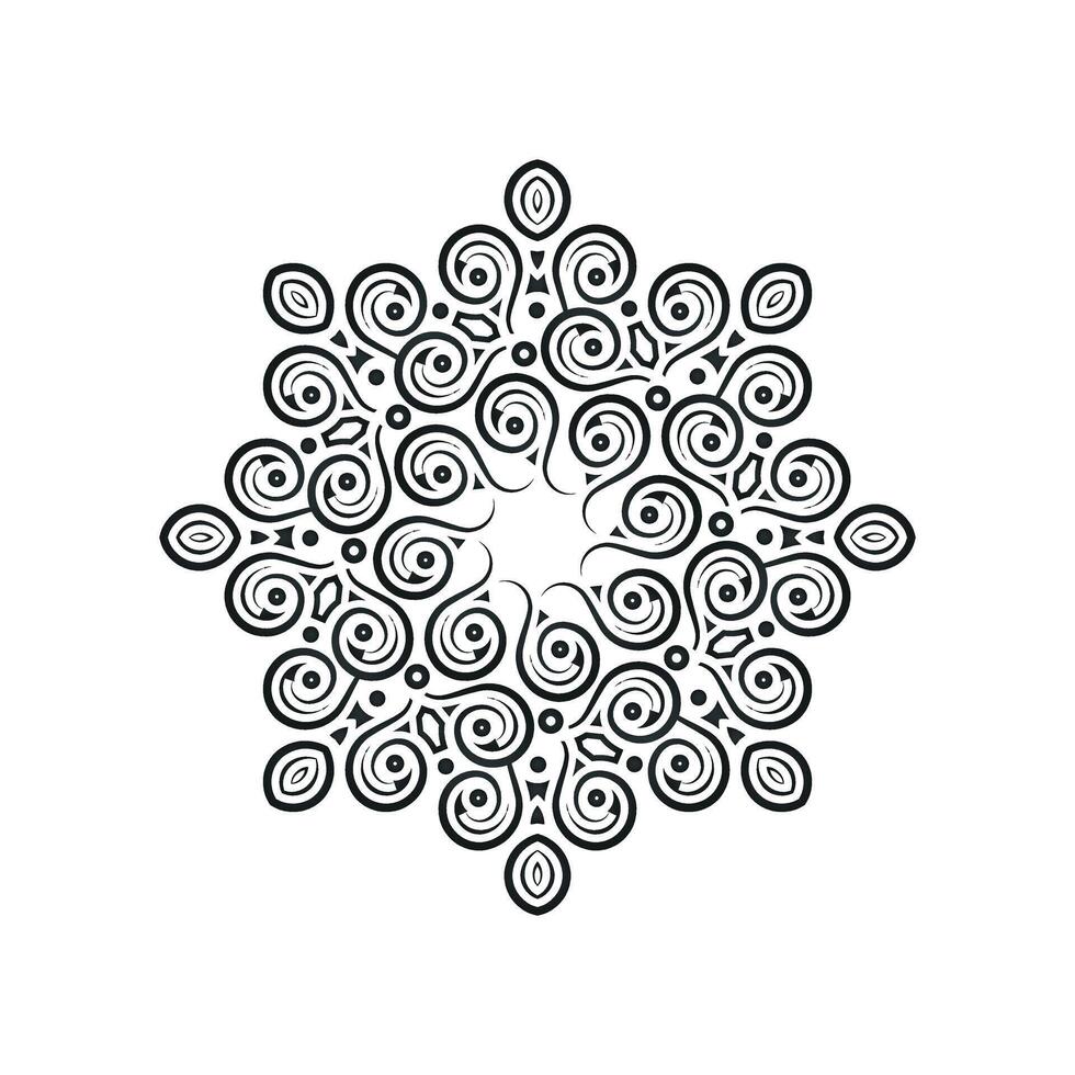 black Mandala background design template vector