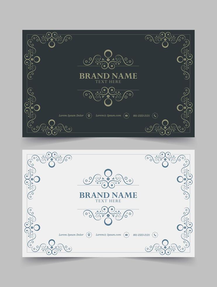Vintage ornamental logos and business cards template. vector