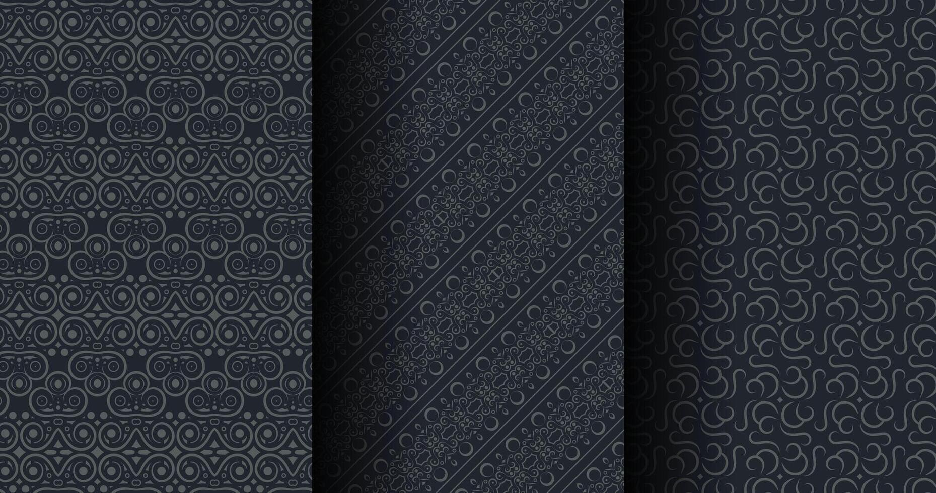 Collection Dark ornament pattern design background design template vector