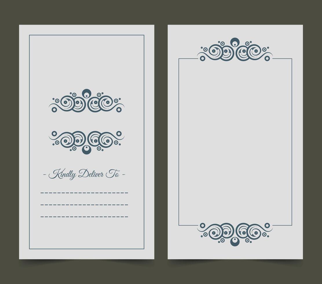 flat vintage art message card design vector