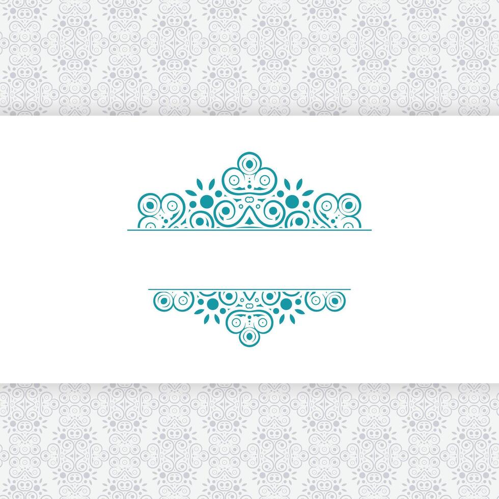 Flat ornament greeting card design template vector