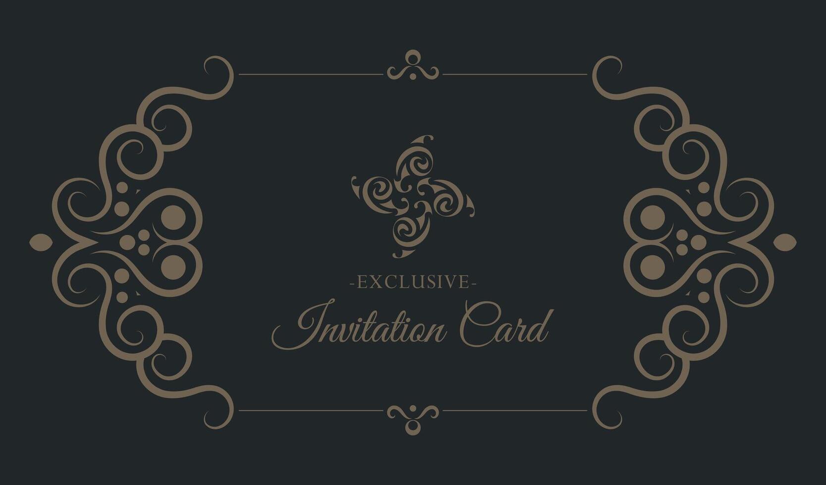 Invitation card design vintage style. vector