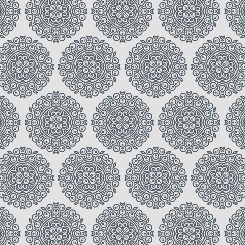Flat mandala seamless pattern template. vector