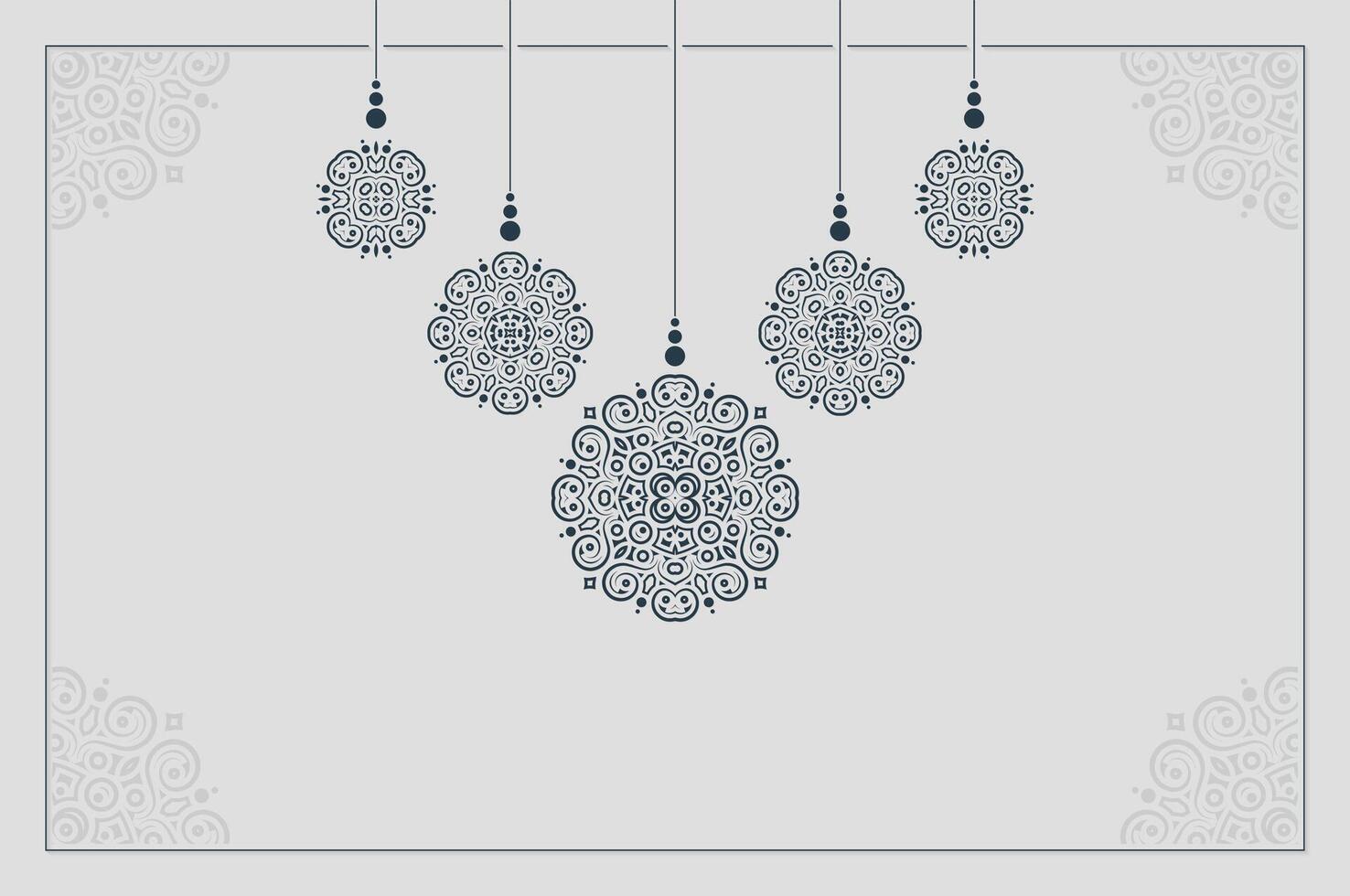 flat vintage decorative mandala ornamental background design template vector