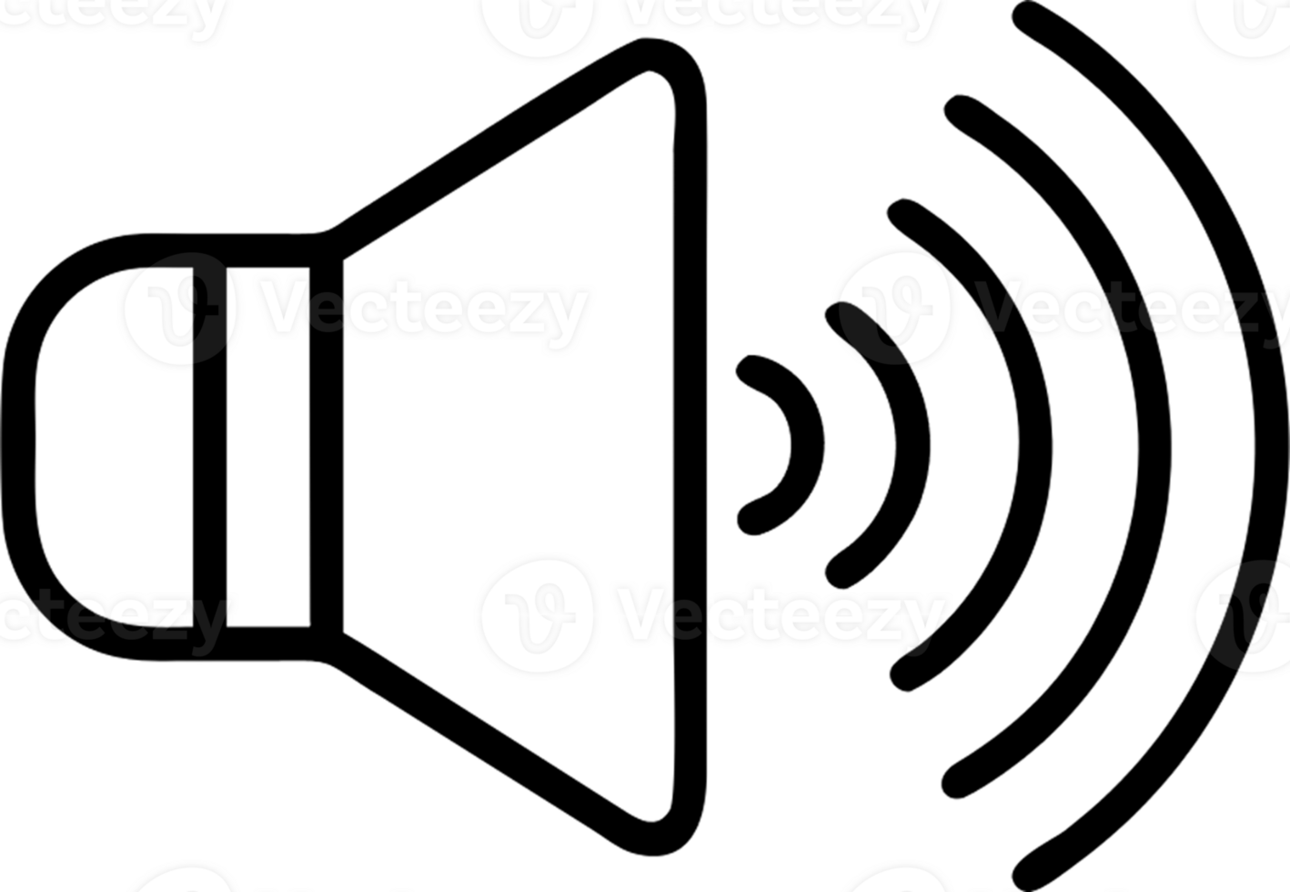 Speaker in outline icon style, communication and public Relations theme. png