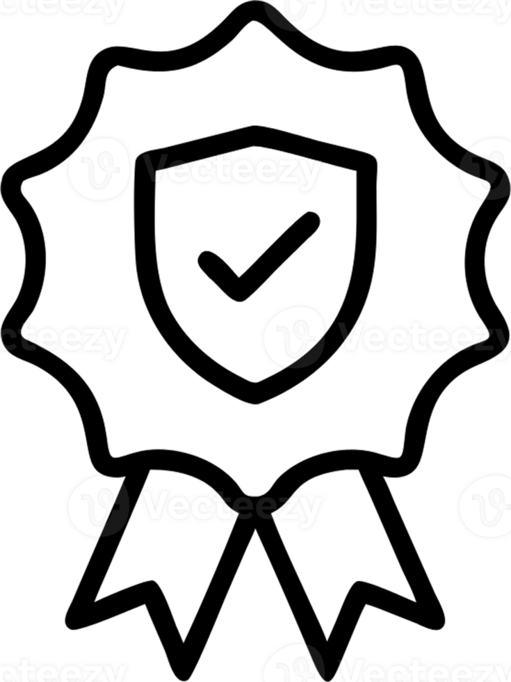 Trust badge symbols in outline icon style, building relationships with Customers theme. png