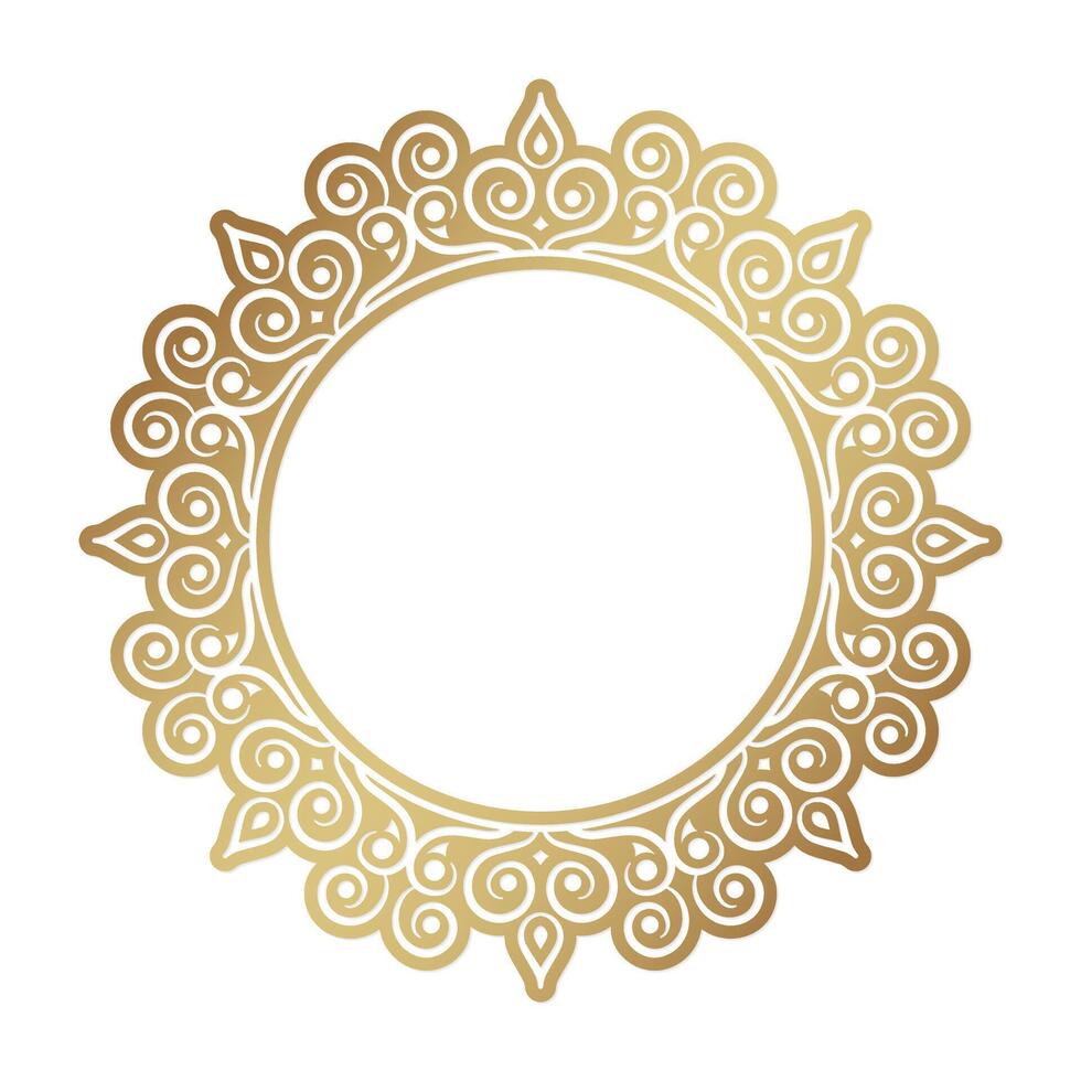 Elegant gold border decorative frame design background vector