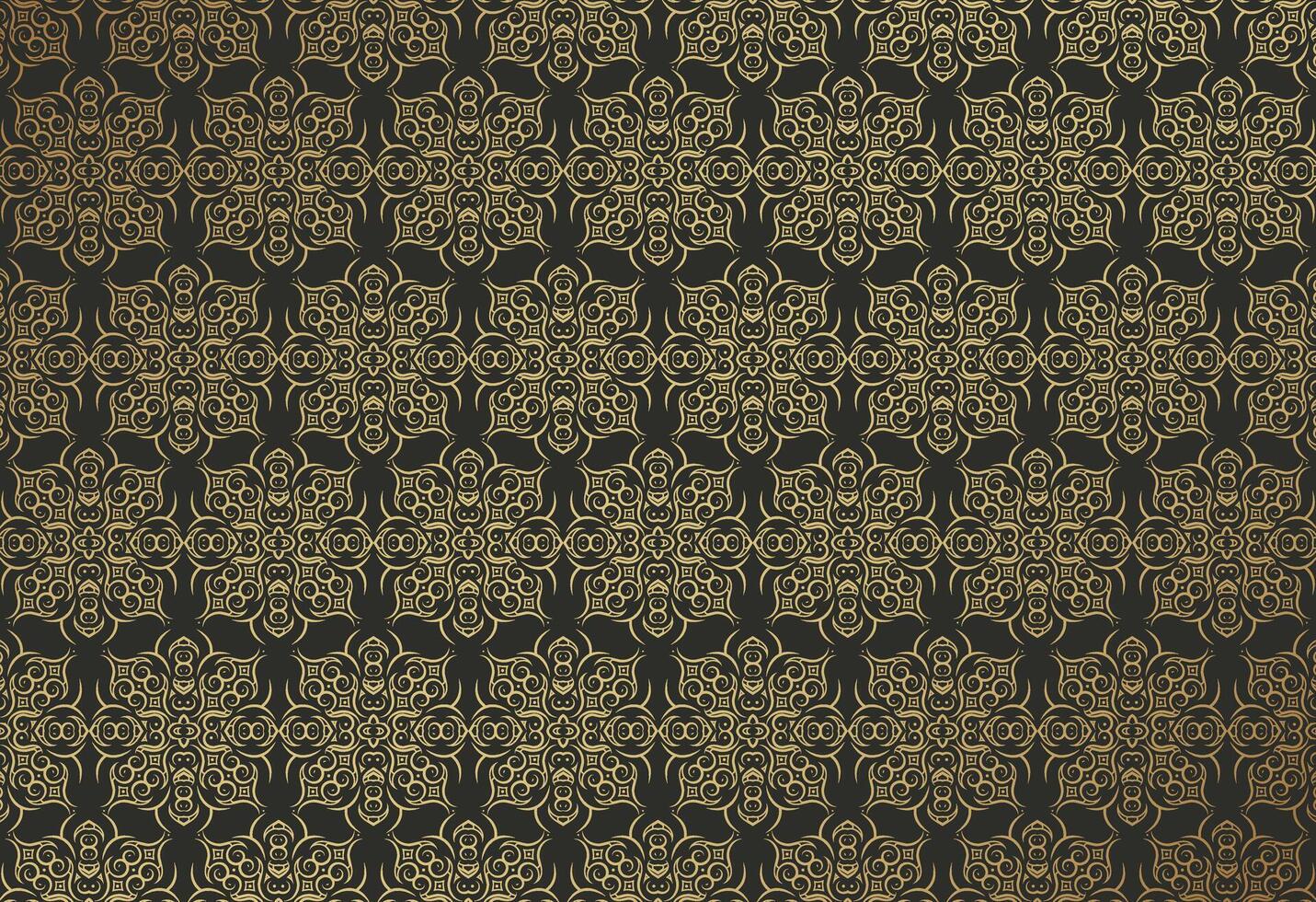 Luxury Gold mandala seamless pattern template. vector