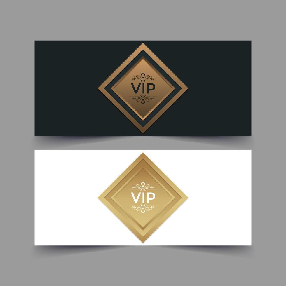 luxury Gold vip card in ornament texture vector