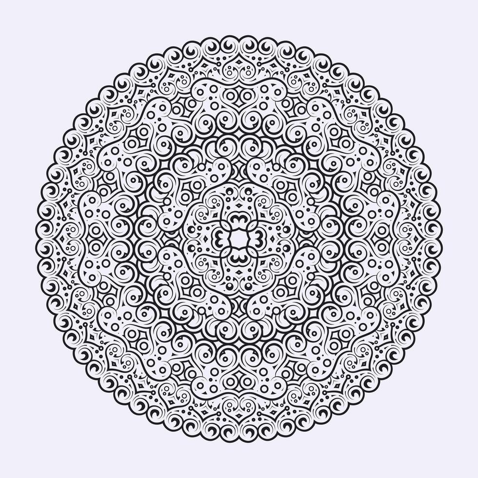 Mandala flat background design template. vector