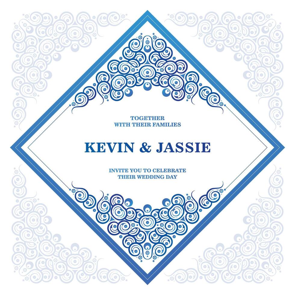 gradient retro wedding invitation template. vector